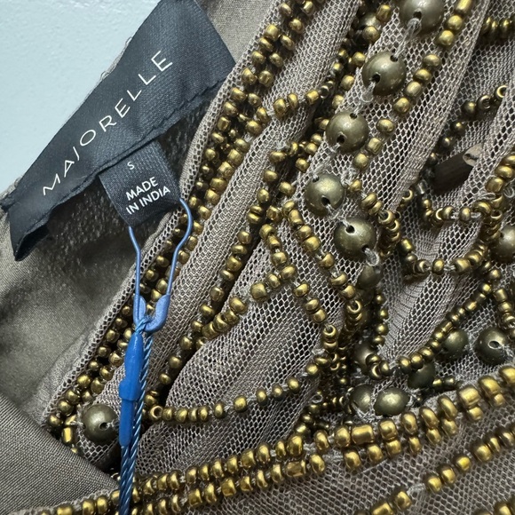 NWT luxury designer Majorelle Hollyhock Small 
Beaded Brown Revolve Dress - Picture 6 of 8